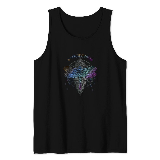 suicides Prevention 988 Ribbon Your Life Matters Dragonfly Art Tank Tops