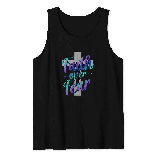 suicides Prevention 988 Ribbon Faith Over Fear suicides Awareness Week Cross Tees Tank Tops