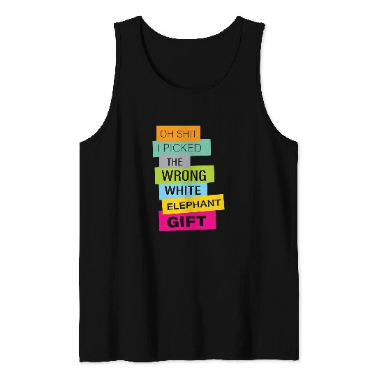 Elephant Mammal Oh Shit Funny White Elephant Gifts For Adults Under Tank Tops