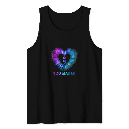 suicides Prevention 988 Ribbon You Matter suicides Prevention Awareness Month Tank Tops