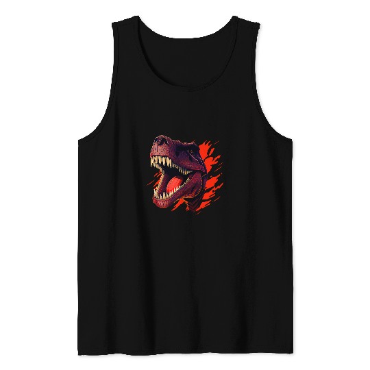 Dinosaur Pet TRex Head Tyrannosaurus Rex Tank Tops
