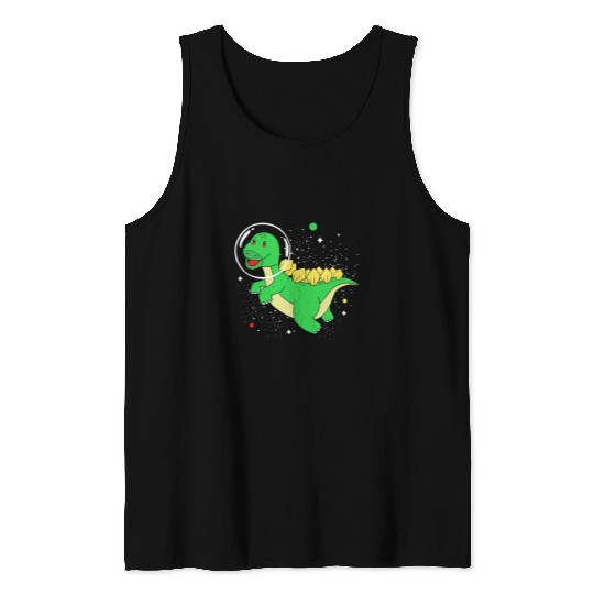 Dinosaur Pet Lover Dinosaur Astronaut Stegosaurus Tank Tops