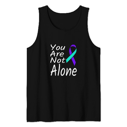 suicides Prevention 988 Ribbon You Are Not Alone suicides Prevention Ribbon Awareness Tank Tops