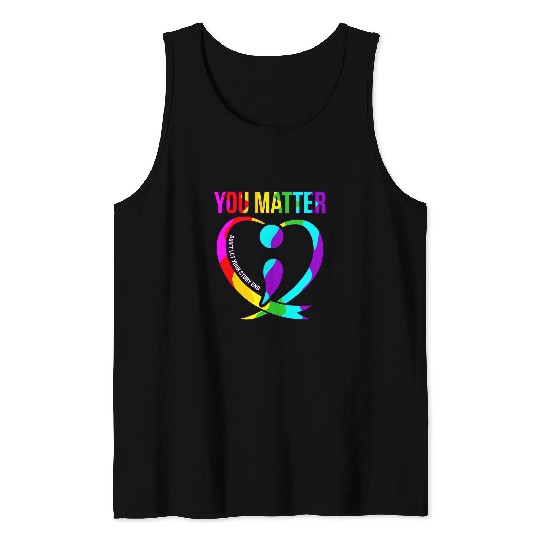 suicides Prevention 988 Ribbon You Matter Happy suicides Awareness Support Graphic 21 Tank Tops