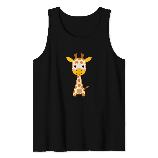 Giraffe Pet Cute Kawaii Giraffes Design Tank Tops