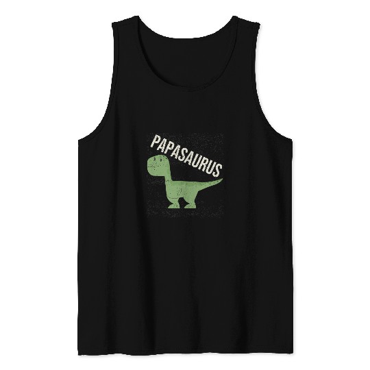 Dinosaur Pet Papasaurus T rexs Dinosaur Papa Saurus Family Matching 8 Tank Tops