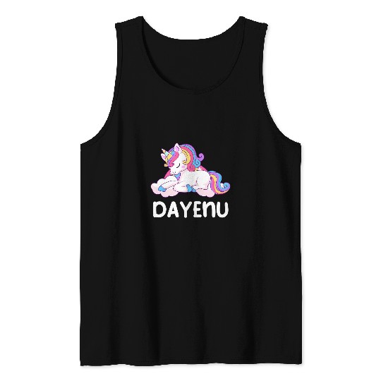 Unicorn Pet Dayenu Passover Kids Boys Girls Women Tank Tops
