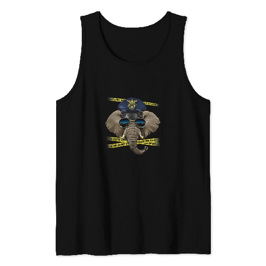 Elephant Mammal Police Wildlife Elephant Safari Animal Lover 72 Tank Tops