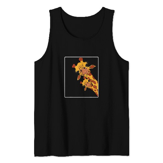Giraffe Pet Selfie Family Safari Animal Lovers Zookeeper Tank Tops