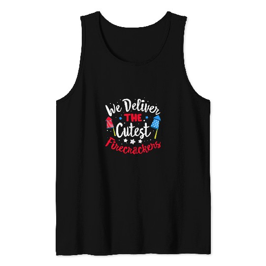 4th Of July Labor And Delivery nurses Midwife LD Nure Doula Tank Tops