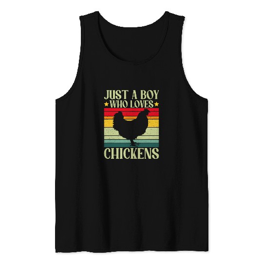 Chicken Pet Just a Boy who loves Chickens Harvest Farming Barn Cattle 7 Tank Tops