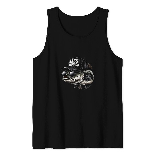 Truck Fun Funny Bass Fish Warrior Trucker Hat Fishing Fisherman Tank Tops