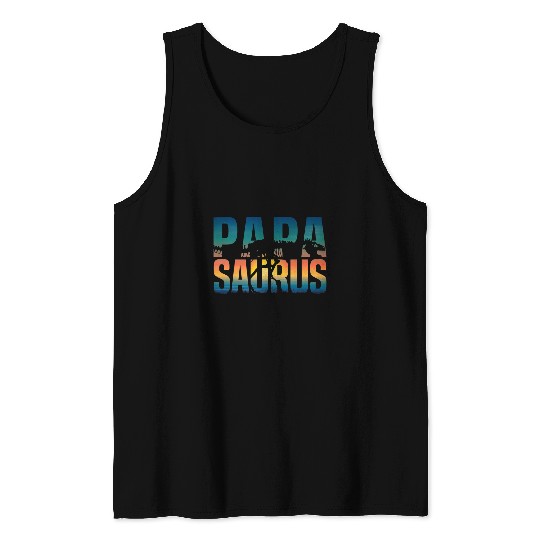 Dinosaur Pet Papasaurus rexs Dad Papa Dinosaur TRex Papa Saurus 2 Tank Tops