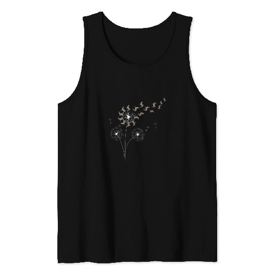 Donkey Pet Floral Farm Animal Farming Farmer Funny Dandelion Tank Tops