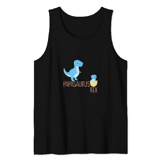 Dinosaur Pet Papasaurus Babysaurus Daddy Tank Tops