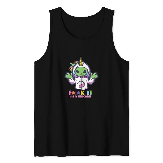 Unicorn Pet Funny Alien Tank Tops