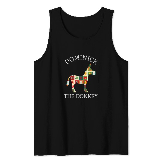 Donkey Pet DOMINICK THE DONKEY ITALIAN CHRISTMAS Tank Tops