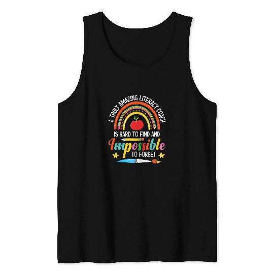 Book Fun Reading Coachs Literacy Teacher Principal Literacy Coachs Tank Tops