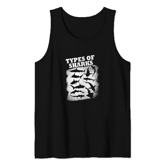 Shark Pet Types of Sharks Marine Biology Sea Creatures Ocean 13 Tank Tops