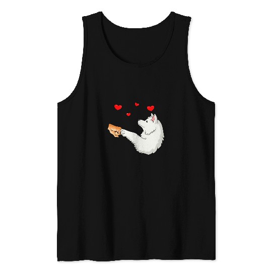 Human fist dog paw Samoyed Tank Tops