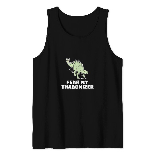 Dinosaur Pet Fear My Thagomizer Cute Stegosaurus Dinosaur Rex Tank Tops