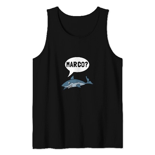 Shark Pet Marco Polo Ocean Vacation Funny Tank Tops