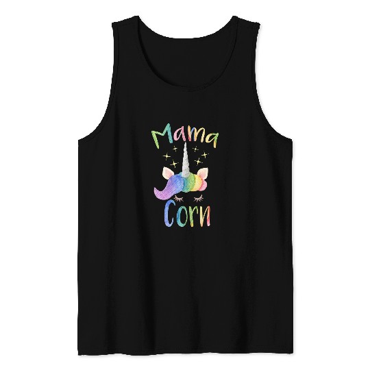 Unicorn Pet Mama Corn Greek Mom Unicorn Baby Shower Funny Tank Tops
