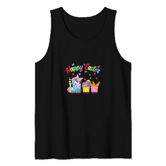Unicorn Pet Kids Cute Unicorn Easter Day Bunny Ear Egg Hunt Train Kids Outfit Tank Tops