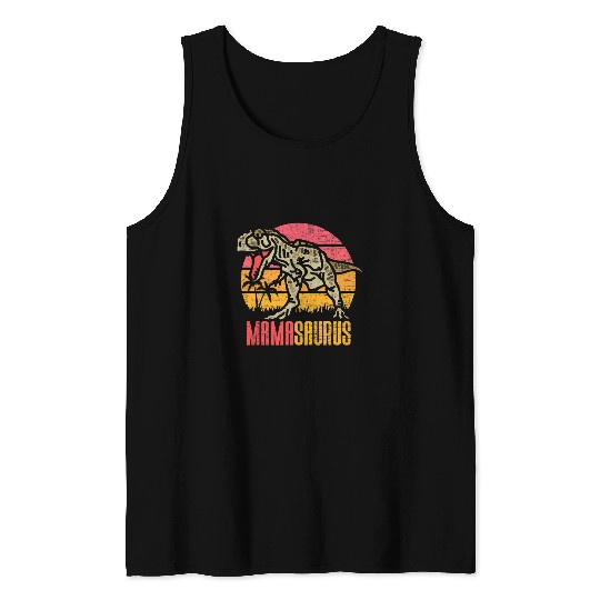 Dinosaur Pet Cute Mamasaurus  Mother Dino TRex Mom Mommy Saurus Tank Tops