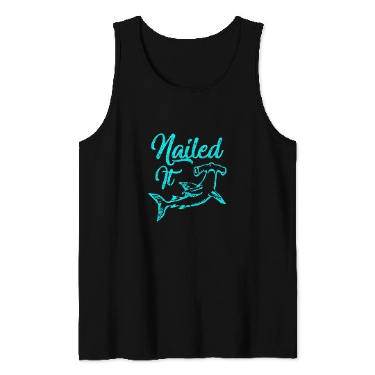 Shark Pet Trendy Nailed It Hammerhead Shark Deep Sea Tank Tops