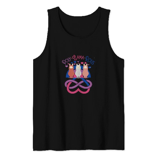 Llama Pet polyllamarous funny Polyamory For Polyamorous throuple 9 Tank Tops