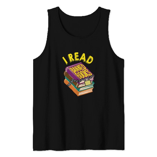 Book Fun I Read Banned Books Librarian Apparel Tank Tops