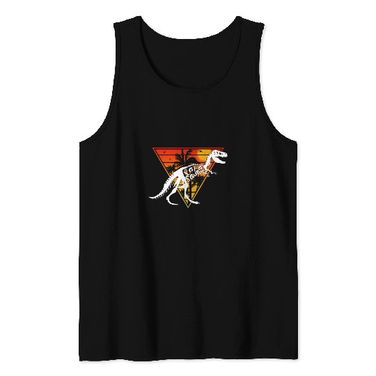 Dinosaur Pet Papasaurus rexs Dad Papa Dinosaur TRex Papa Saurus 3 Tank Tops