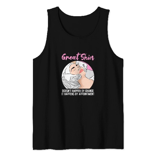 Great Skin Esthetician Beautician Cosmetologist Graphic Tank Tops