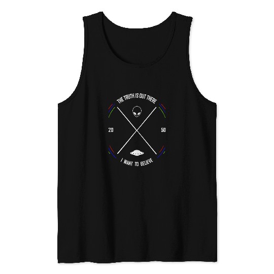 Aliens UFO the Truth is Out There Tank Tops