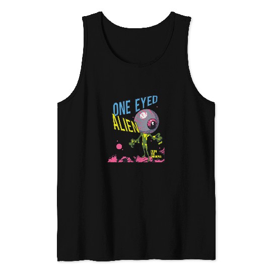 Aliens UFO One Eyed Ufo Invasion 1950s Abduction Get In Loser Tank Tops