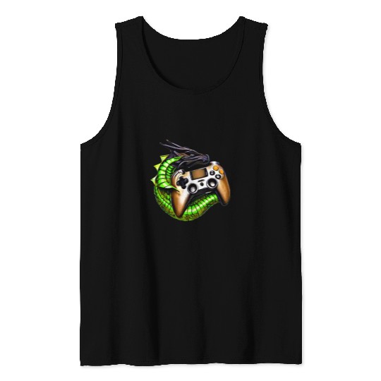 Dragon Pet Video Game Controller Game Players Dragon Lovers 06 Tank Tops