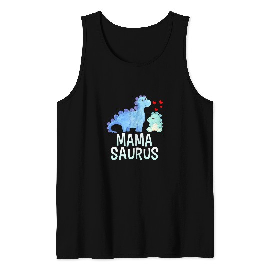 Dinosaur Pet Mamasaurus Greek Baby Shower Greek Mom Tank Tops