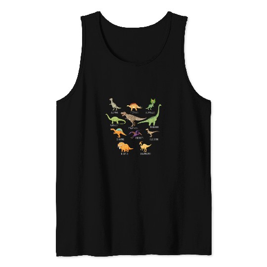 Dinosaur Pet Paleonthology Reptile Fossil Prehistoric Adult Tank Tops