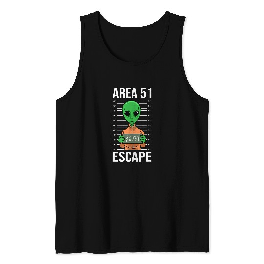 Aliens UFO Area 51 Escape Ufos Space Tank Tops