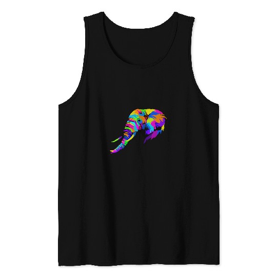 Elephant Mammal Pop Art Tank Tops