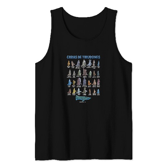 Shark Pet Types Of Shark Faces Tank Tops
