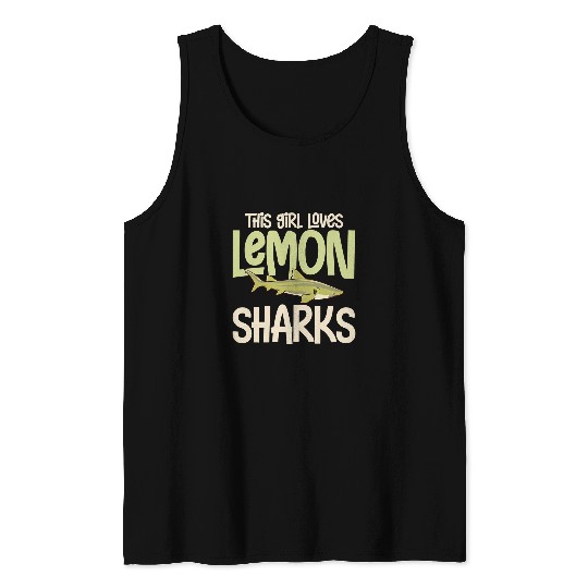 Shark Pet Lemon Shark Animal Tooth Funny Ocean 13 Tank Tops