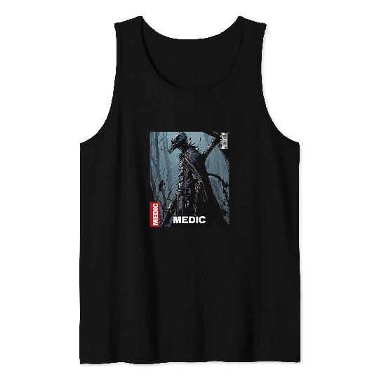 Book Fun Medic Comic Book Plague Doctor Healer Magazine Style Art 03 Tank Tops