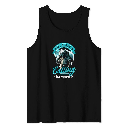 Elephant Mammal Galaxy Calling I Go Design Astronaut Tank Tops