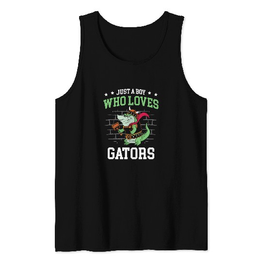 Alligator Pet Just A Boy Who Loves Gators Alligator Crocodile Lover Tank Tops