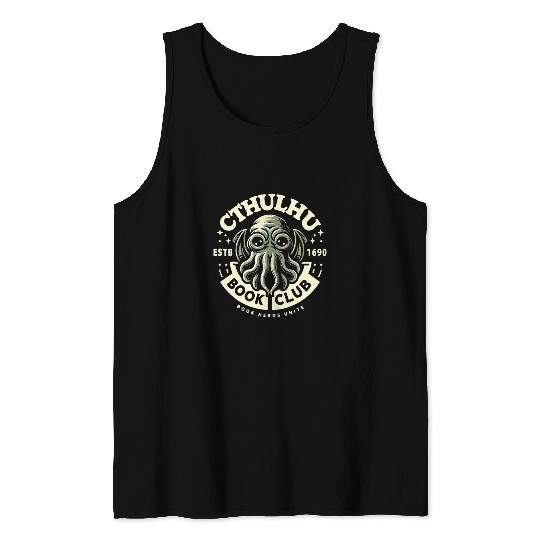 Book Fun Reading Club Cthulhu Book Club Tank Tops