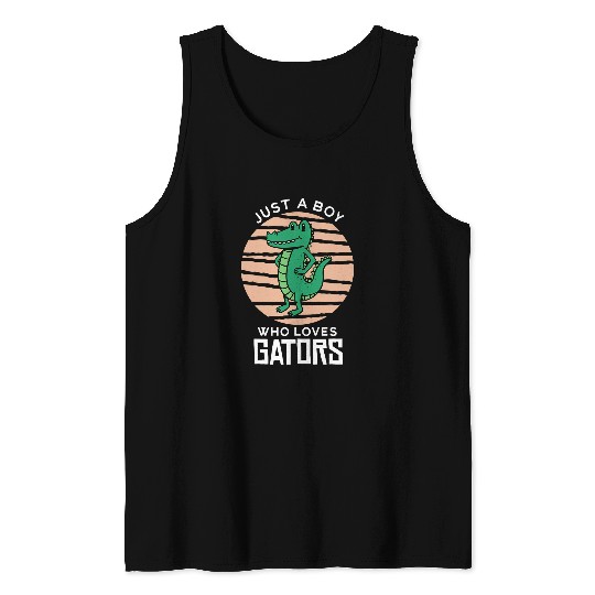 Alligator Pet Just A Boy Who Loves Gators Wild Animal Tank Tops