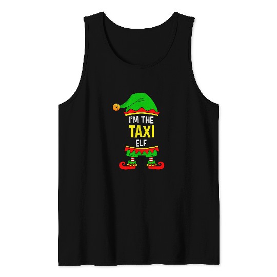 The Taxi Driver Elf Matching Family Christmas Tank Tops