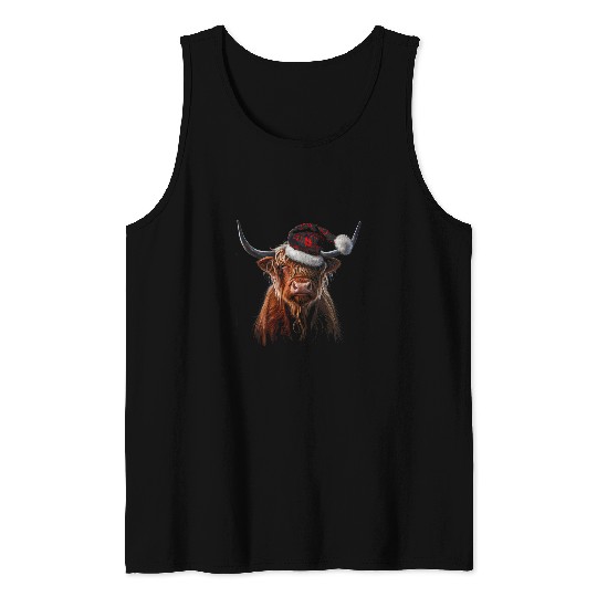 Cow Pet Scottish Highland Cattle Hairy Cow Breeders Farmer Farm 01 Tank Tops